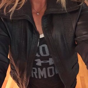 Xhilaration Faux Leather Bomber Jacket